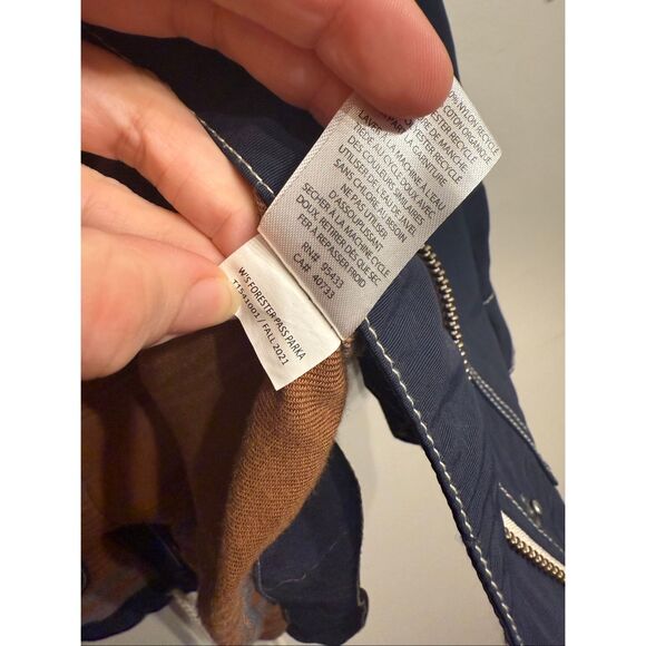 Toad & Co Navy Blue Lined Hooded Full Zip Forester Pass Parka Coat Jacket Small - Picture 6 of 6